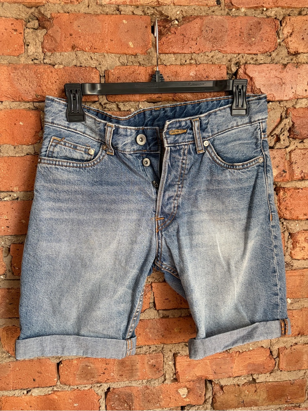 Men's Denim Shorts - Light Blue Washed